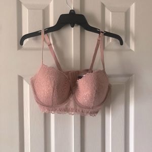Kiss & Tell pink lace underwire bra size 38D